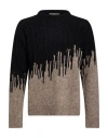 Atomofactory Man Sweater Black Size L Wool, Polyamide, Viscose In Multi