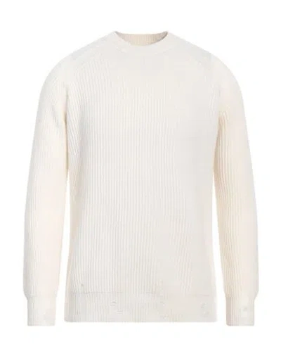 Atomofactory Man Sweater Cream Size Xl Wool, Cashmere In White