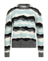 Atomofactory Man Sweater Sky Blue Size L Wool, Alpaca Wool, Polyamide, Elastane