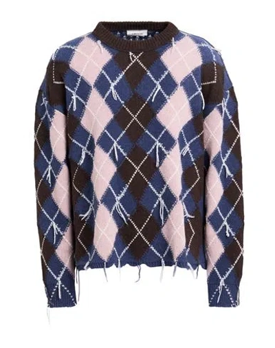 Atomofactory Man Sweater Slate Blue Size L Wool, Polyamide