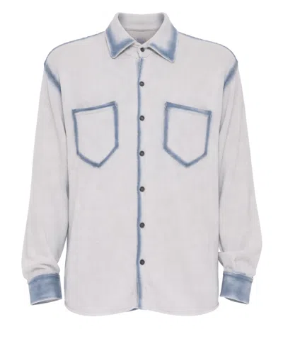 Atomofactory Men's Washed Cotton Shirt In White