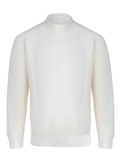 Atomofactory Sweater Made From A Wool And Cashmere Blend In White