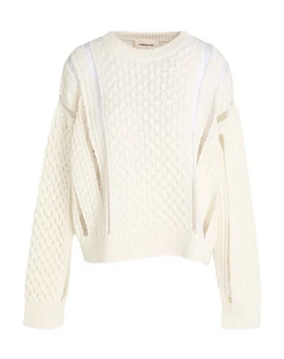 Atomofactory Woman Sweater Ivory Size M Wool, Acrylic, Polyamide In White