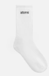 Atoms Classic Crew Socks In White