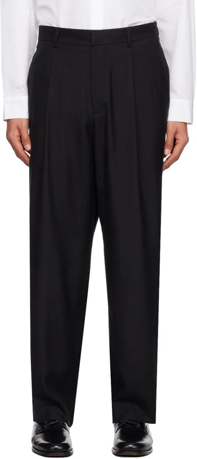 Aton Black Nidom Trousers In 005 Black