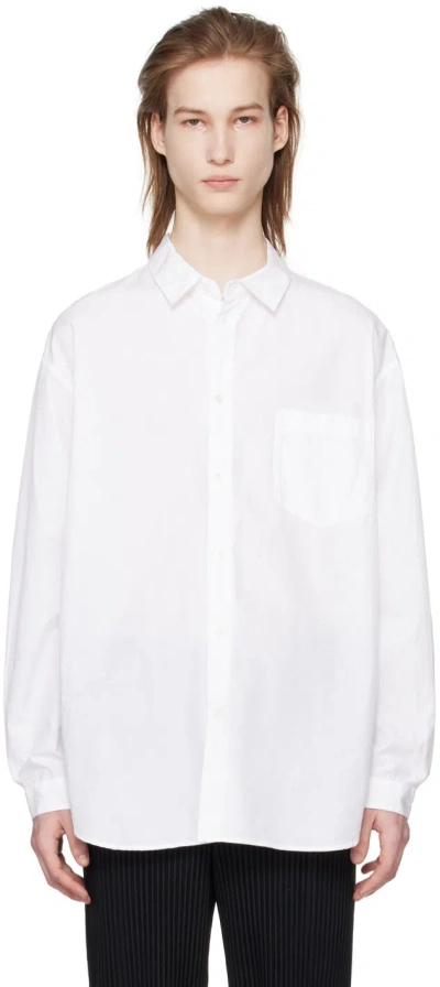 Aton White Button Shirt In 001 White