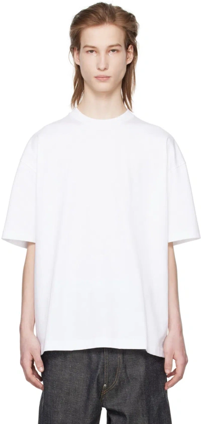 Aton White Oversized T-shirt In 001 White