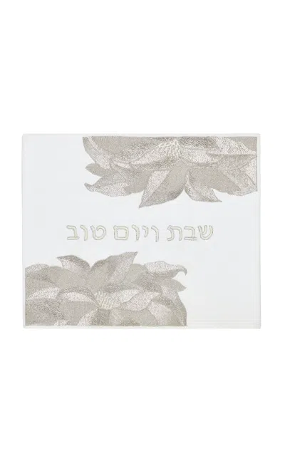 Atoof Reuben Challah Cover; Mandrake Silver In White