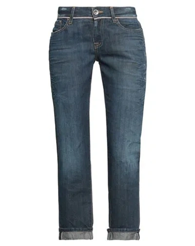 Atos Lombardini Woman Jeans Blue Size 26 Cotton, Linen