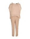 Atos Lombardini Woman Jumpsuit Beige Size 6 Nylon, Acetate, Silk, Polyester, Viscose In Brown