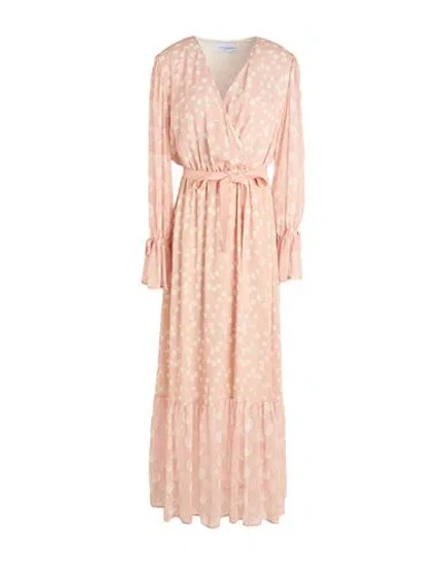 Atos Lombardini Woman Maxi Dress Blush Size L Polyester In Pink