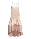Atos Lombardini Woman Midi Dress Blush Size 4 Viscose, Polyester, Polyamide In Pink