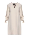 Atos Lombardini Woman Mini Dress Beige Size 4 Polyester, Rubber, Acetate, Silk In Beige