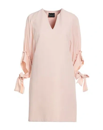 Atos Lombardini Woman Mini Dress Light Pink Size 2 Polyester, Rubber, Acetate, Silk