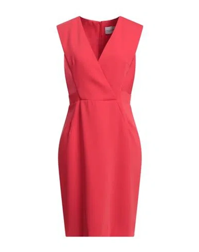 ATOS LOMBARDINI ATOS LOMBARDINI WOMAN MINI DRESS RED SIZE 10 POLYESTER