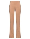 Atos Lombardini Woman Pants Camel Size 12 Polyester, Elastane In Beige