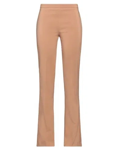 Atos Lombardini Woman Pants Camel Size 12 Polyester, Elastane In Beige