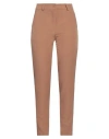 Atos Lombardini Woman Pants Camel Size 12 Polyester, Elastane In Beige