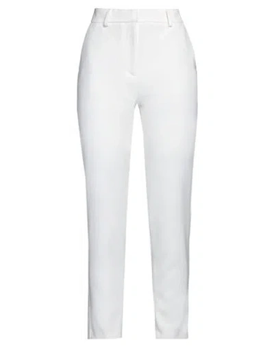 Atos Lombardini Woman Pants Ivory Size 4 Polyester, Elastane In White