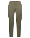 Atos Lombardini Woman Pants Military Green Size 4 Cotton, Rubber In Green