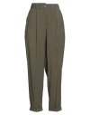 Atos Lombardini Woman Pants Military Green Size 4 Viscose, Polyester