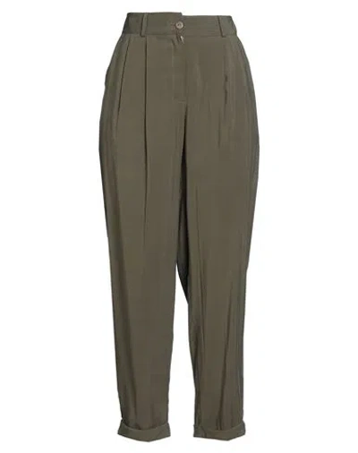 Atos Lombardini Woman Pants Military Green Size 4 Viscose, Polyester