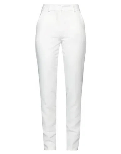 Atos Lombardini Woman Pants Off White Size 12 Polyester, Elastane