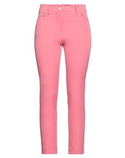 Atos Lombardini Woman Pants Pink Size 6 Polyester, Rubber