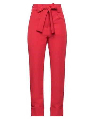Atos Lombardini Woman Pants Red Size 4 Polyester, Elastane