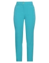 Atos Lombardini Woman Pants Turquoise Size 6 Polyester, Rubber In Blue