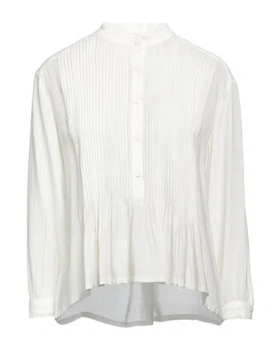 Atos Lombardini Woman Shirt Ivory Size 12 Viscose In White