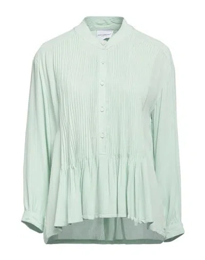 Atos Lombardini Woman Shirt Light Green Size 12 Viscose