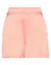 Atos Lombardini Woman Shorts & Bermuda Shorts Salmon Pink Size 8 Acetate, Silk In Pink
