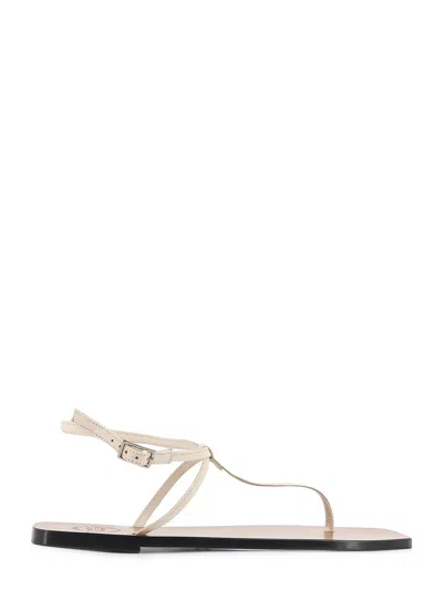 Atp Atelier Alassio Leather Sandals In White