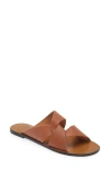 Atp Atelier Allai Brandy Leather Flat Sandals In Brandy