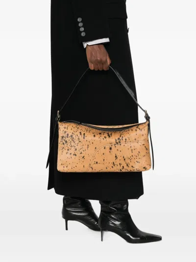 Atp Atelier Animal-print Leather Shoulder Bag In Brown