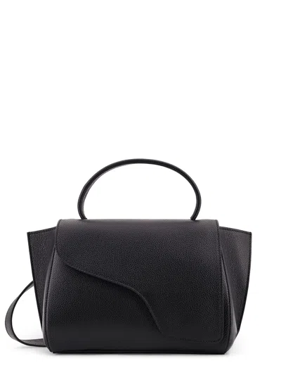 Atp Atelier Arezzo Leather Shoulder Bag In Black