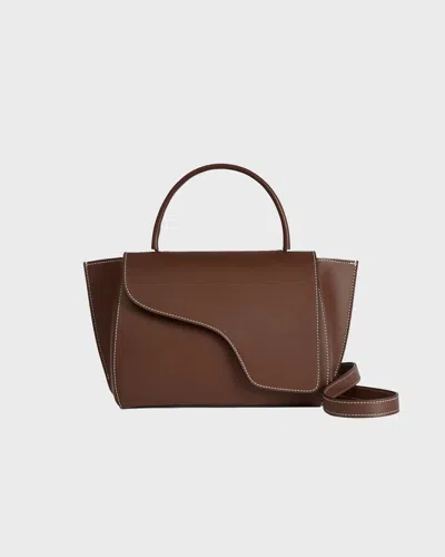 Atp Atelier Bag Arezzo Canella Contrast Stitch In Brown