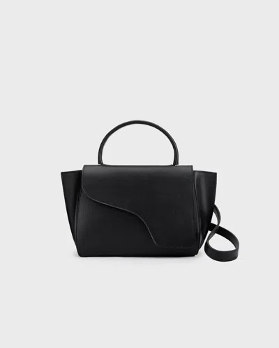 Atp Atelier Väska Arezzo Black Saffiano Svart