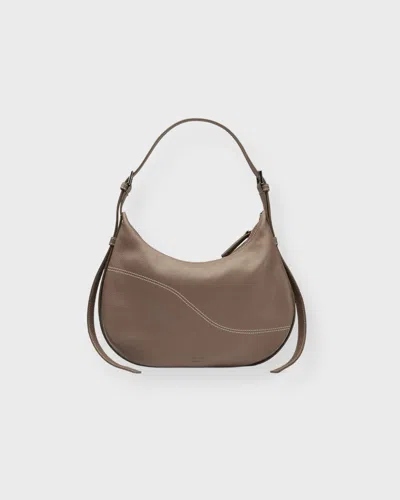 Atp Atelier Bag Liveri Tahini/contrast Stitch Calf In Sand