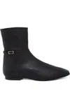 Atp Atelier Barzio Pointed Strap Boots In Black