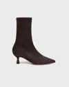 Atp Atelier Boots Cerone Walnut Suede Stretch In Brown