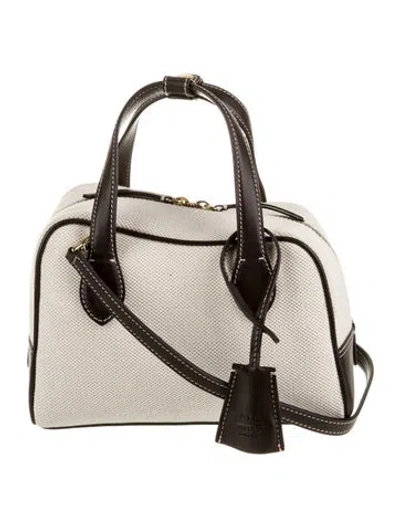 Pre-owned Atp Atelier Canvas Top Handle Bag In Neutral