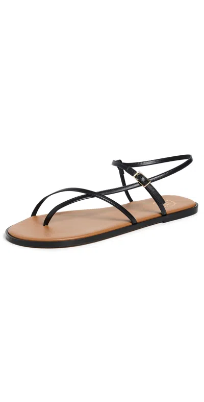 Atp Atelier Capri Black Nappa Sandals Black