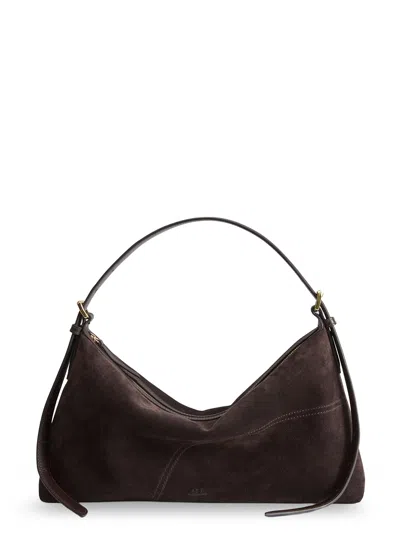 Atp Atelier Castellare Suede Shoulder Bag In Brown