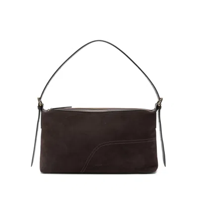 Atp Atelier Castellare Zip Suede Tote Bag In Brown