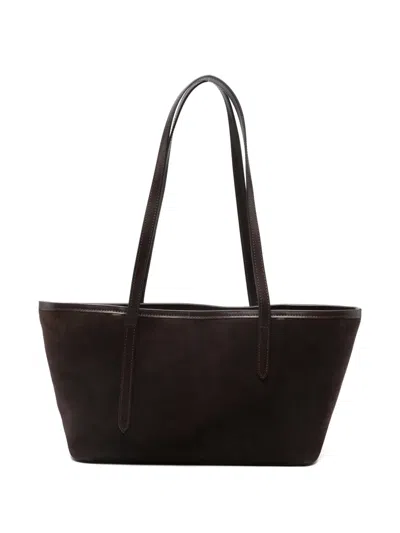Atp Atelier Gaiba Suede Tote Bag In Brown