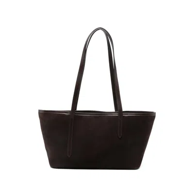 Atp Atelier Gaiba Suede Tote Bag In Brown