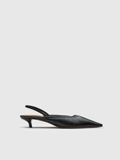 Atp Atelier Lana Black Shiny Nappa Slingbacks