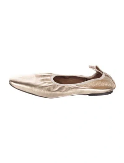 Pre-owned Atp Atelier Leather Ballet Flats In Neutral